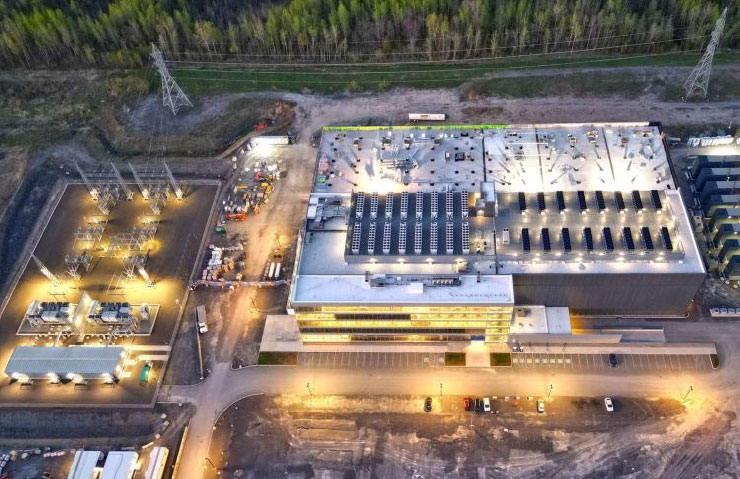 Energy infrastructure aerial view